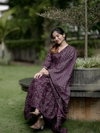 Purple Colour Rayon Printed Kurti With Pant Dupatta Wholesale Price In Surat Aaradhna 2052